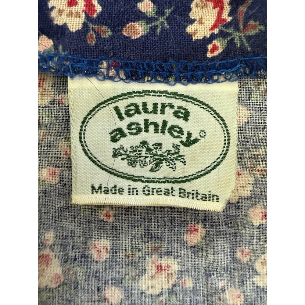 Laura Ashley Vintage bow ruffle collar prairie dress Cottage core Britain Sz-8 - Picture 5 of 15